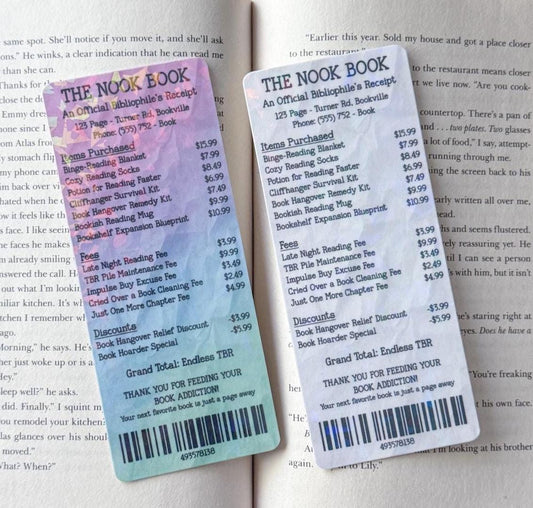 Book Receipt Bookmark Holographic Bookmark