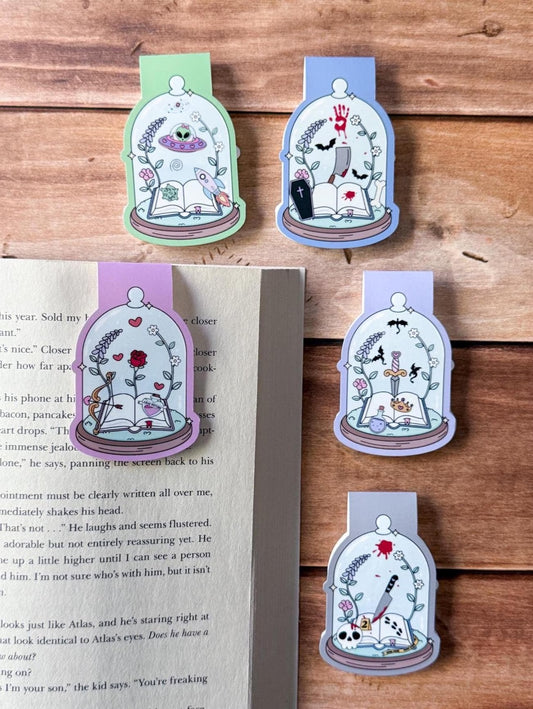Bookish Glass Dome Magnetic Bookmark