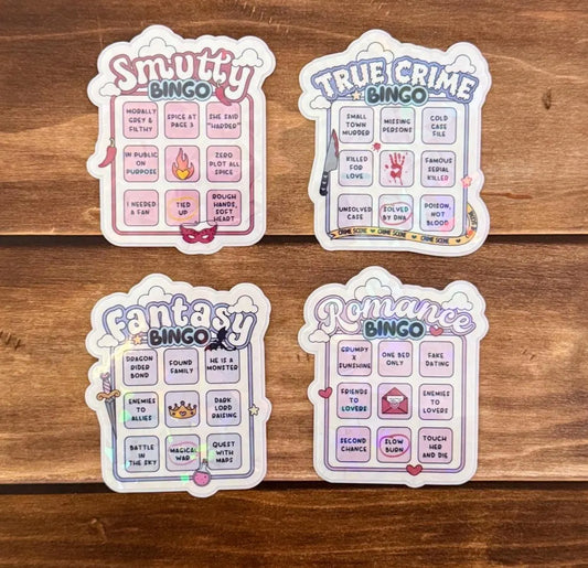 Bookish Bingo Holographic Sticker