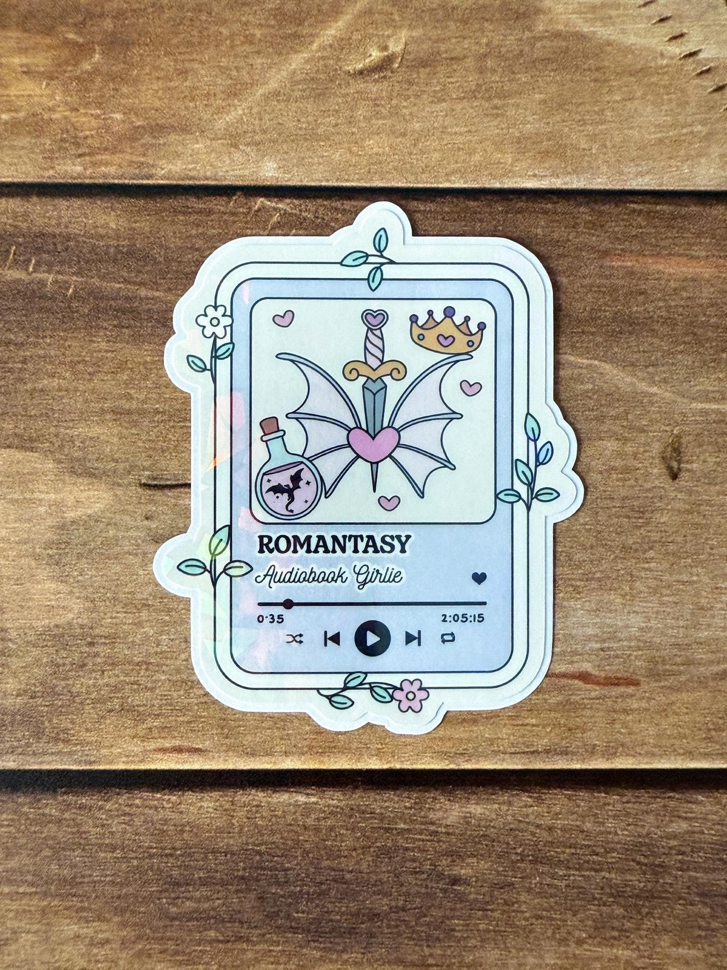 Bookish Audiobook Holographic Sticker