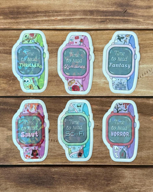 Bookish Smartwatch Holographic Sticker