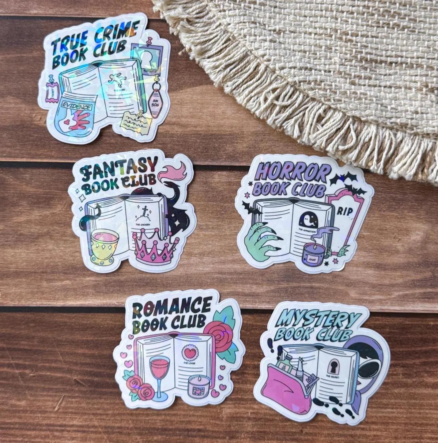 Bookish Book Club Holographic Sticker