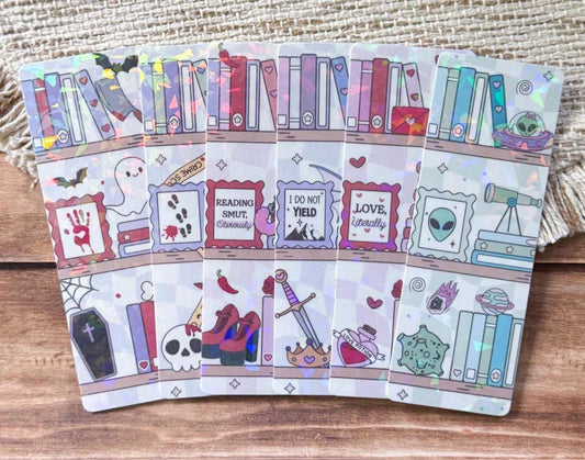 Bookish Bookshelf Holographic Bookmark