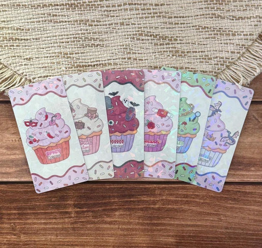 Bookish Cupcake Bookmark Holographic Bookmark
