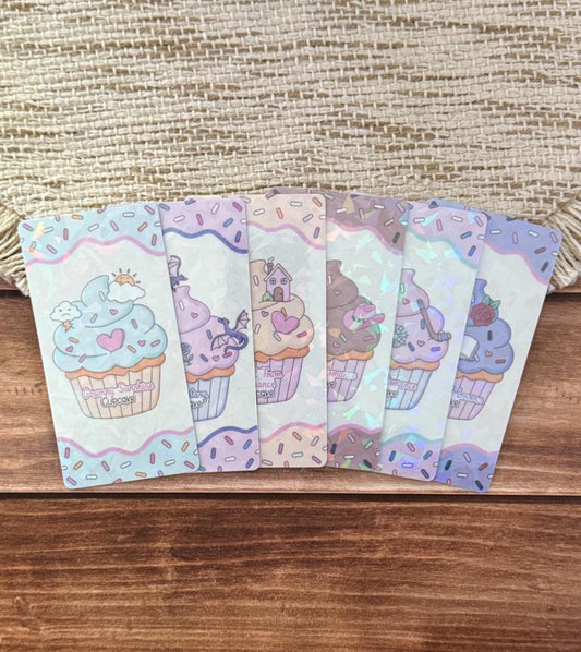 Romance Cupcake Bookmark Holographic Bookmark