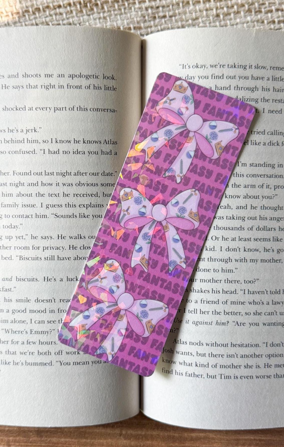 Bookish Bow Bookmark Holographic Bookmark